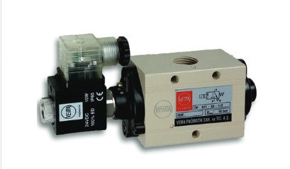 3/4 5-2 ESY TEK BOBİNLİ YAY DÖNÜŞLÜ VALF VEMA - Hidrotek Hortum