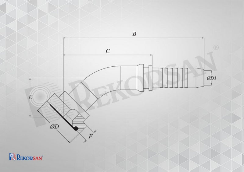 Resmi Galeri görüntüleyicisine yükle, 1/2-30 HİDROLİK 3000 SERİSİ 45 DER. FLANŞ - Hidrotek Hortum
