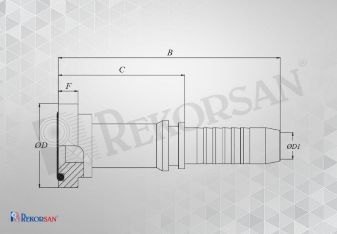 Load image into Gallery viewer, 1/2-32 HYDRAULIC 6000 SERIES FLANGE
