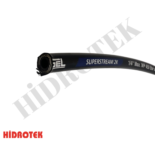 3/4 R2 2K SUPERSTREAM STEEL SINGLE BRAIDED HYD.HOSE