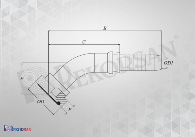 Load image into Gallery viewer, 1-54 HİDROLİK 6000 SERİSİ KALIN 45 DER. FLANŞ - Hidrotek Hortum
