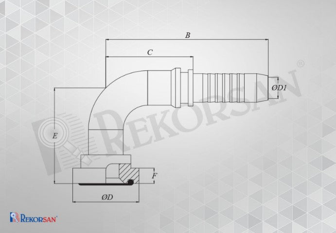 Load image into Gallery viewer, 1-54 HİDROLİK 6000 SERİSİ KALIN DİRSEK FLANŞ - Hidrotek Hortum
